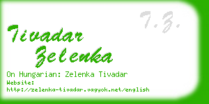 tivadar zelenka business card